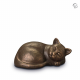Slapende kat brons